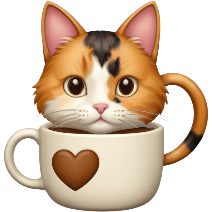 a cat drinking coffee emoji