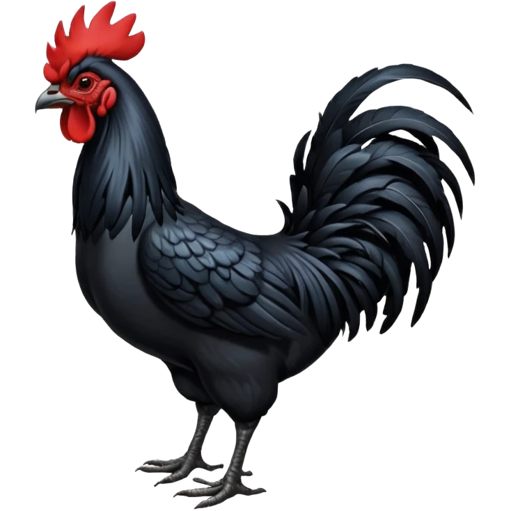 Ayam cemani rooster emoji