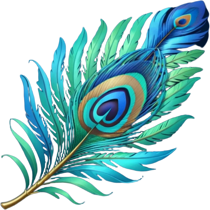 Peacock feather emoji