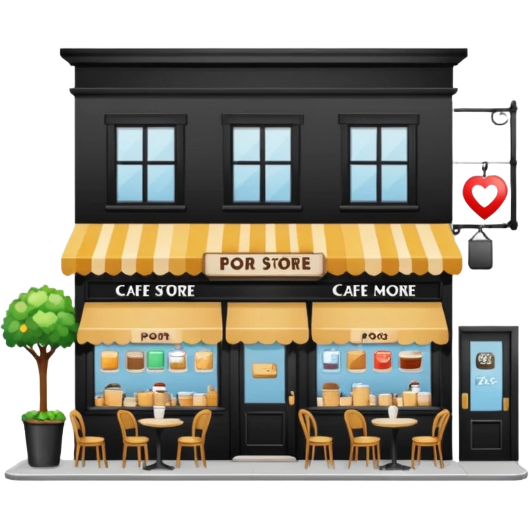 Cafe named poor store & More emoji
