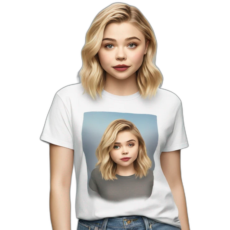 chloë grace moretz wearing tee emoji