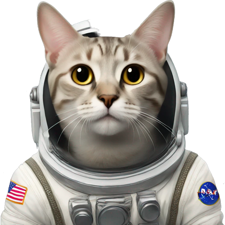 a cat as a astronaut emoji