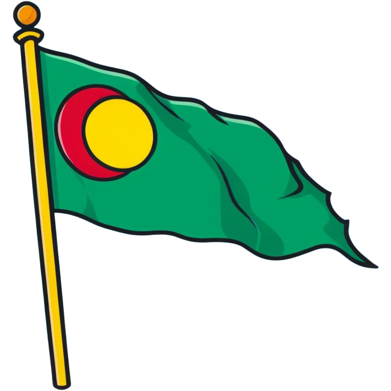 Kurdish flag with sun symbol emoji