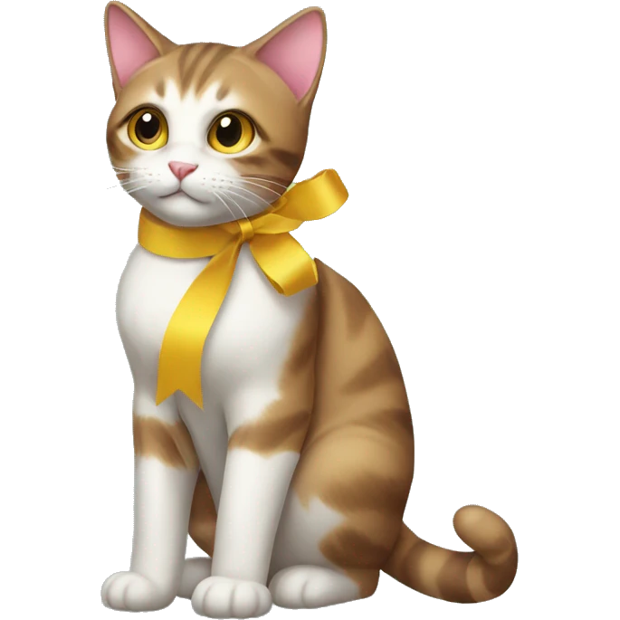 Ribbon cat cat  emoji