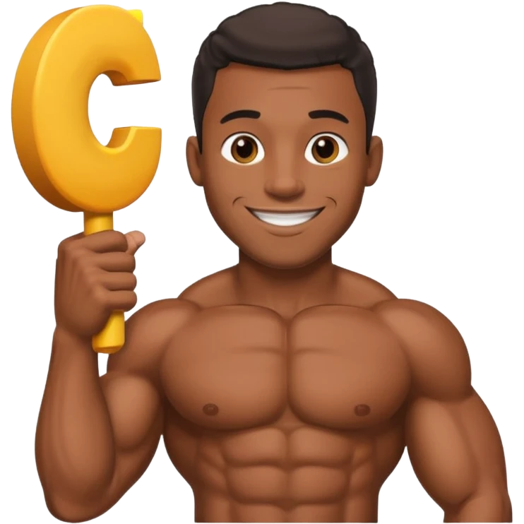 Black guy holding a big dick emoji