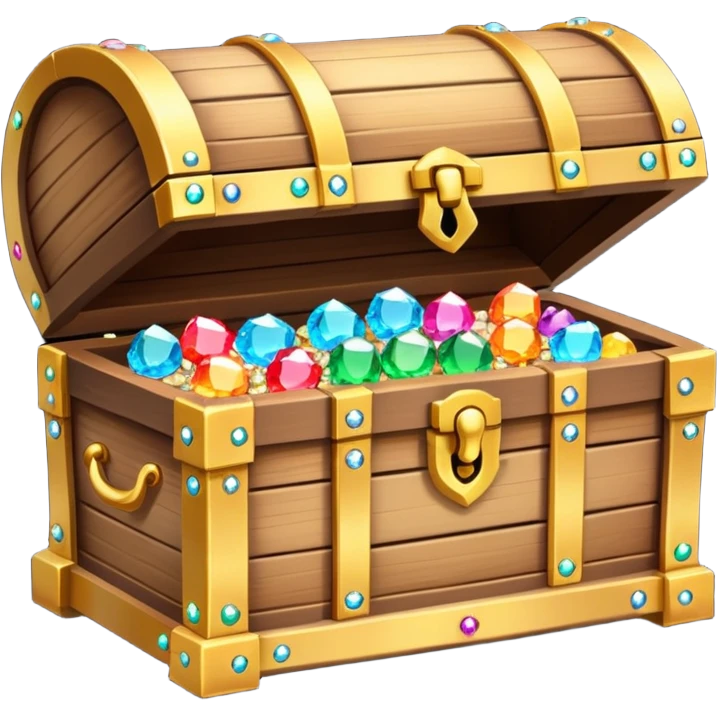 open treasure chest with sparkling jewels emoji