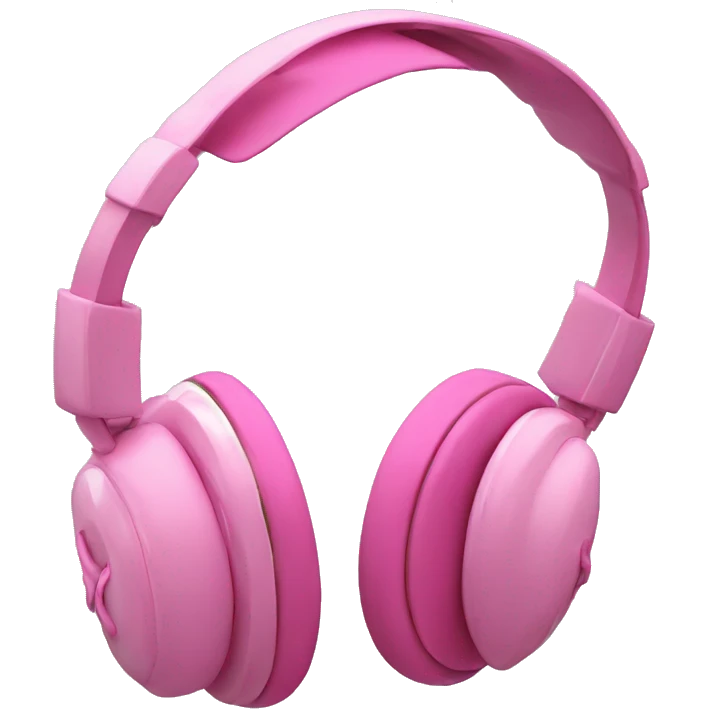 Appel headphone with pink bows emoji