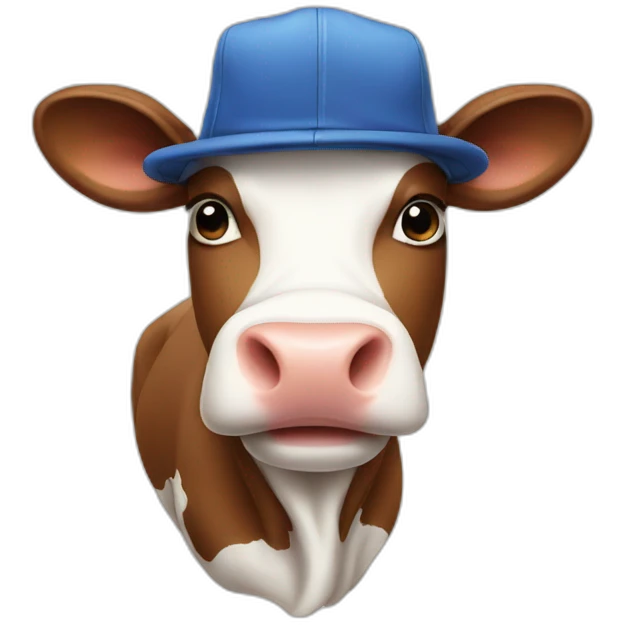 cow with cap emoji