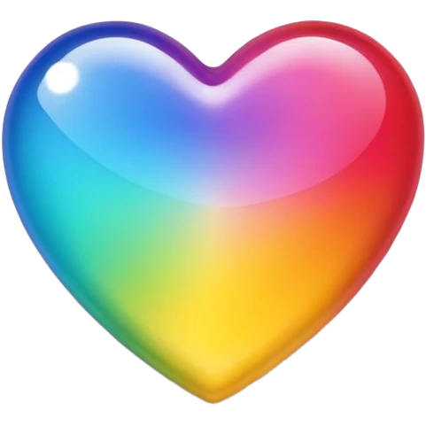 Fait moi un cœur multicolore  emoji