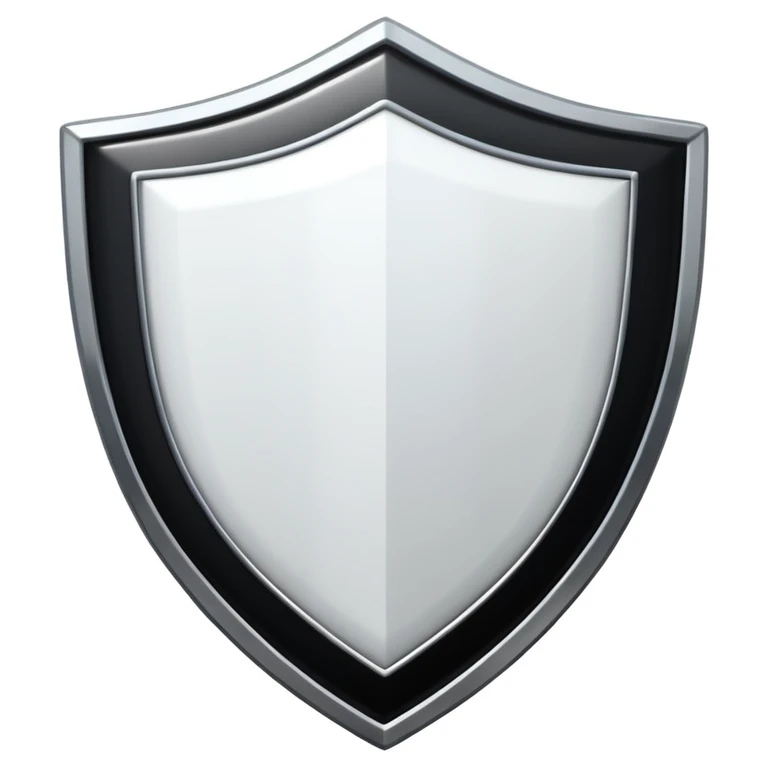 Give me a shield with 2 white and black square  emoji