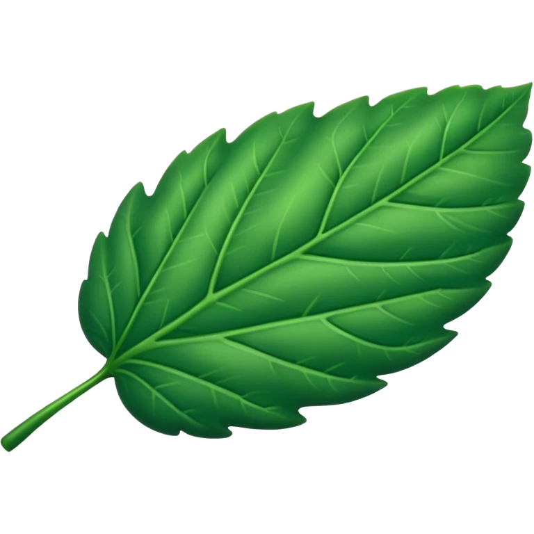 One Oval Green Leaf emoji
