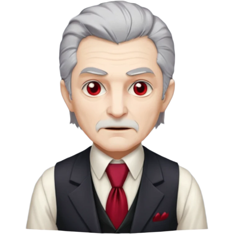  {
      "type": "human",
      "look": "old vampire lord, gray hair, formal vest, crimson tie",
      "description": "an old vampire lord with gray hair wearing a formal vest and crimson tie"
    } emoji
