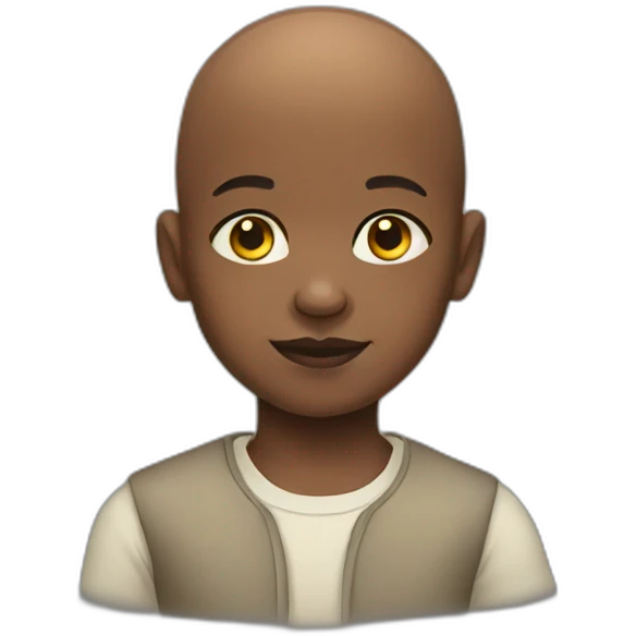 Bald black child emoji