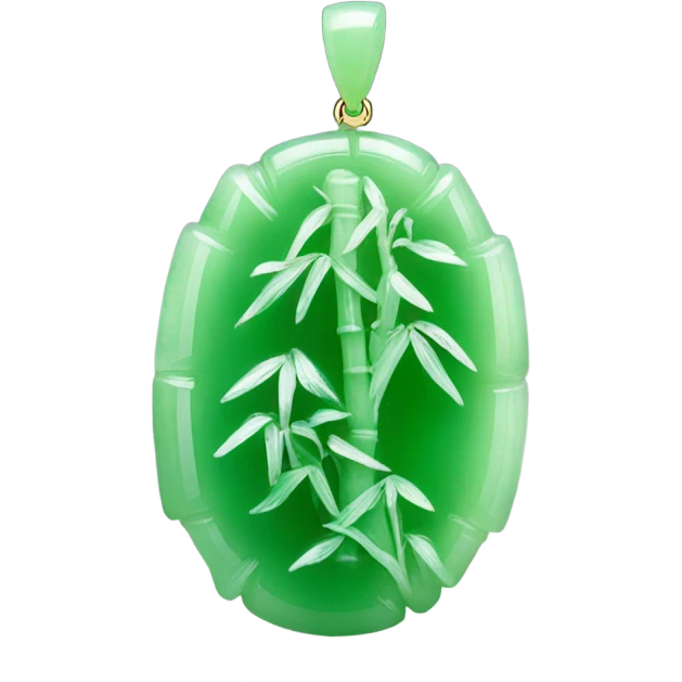 Chinese style light green bamboo-shaped jade pendant  emoji
