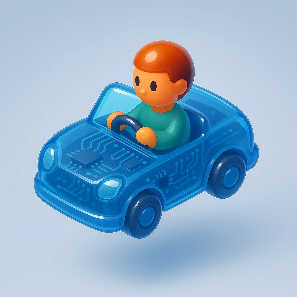 person driving a car emoji