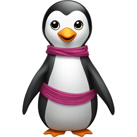Penguin wearing a sari ￼ emoji