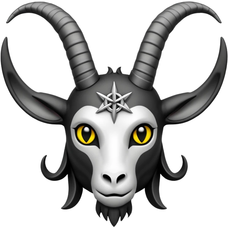 baphomet, mystical goat-headed figure, original depiction by Eliphas Levi, emoji style emoji