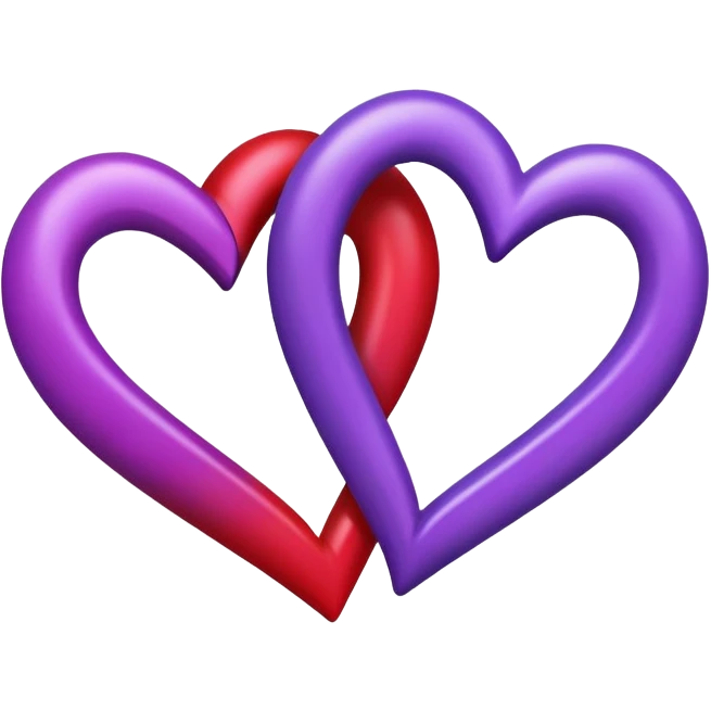  Purple and  red hearts around each other  emoji