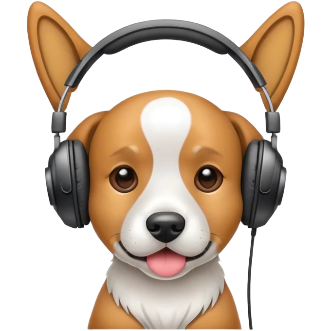 dog with headphones emoji