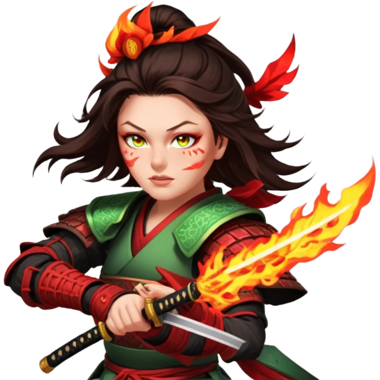 Fire-Wielding Samurai emoji