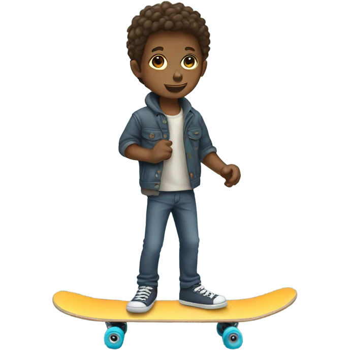 Boy with late emoji
