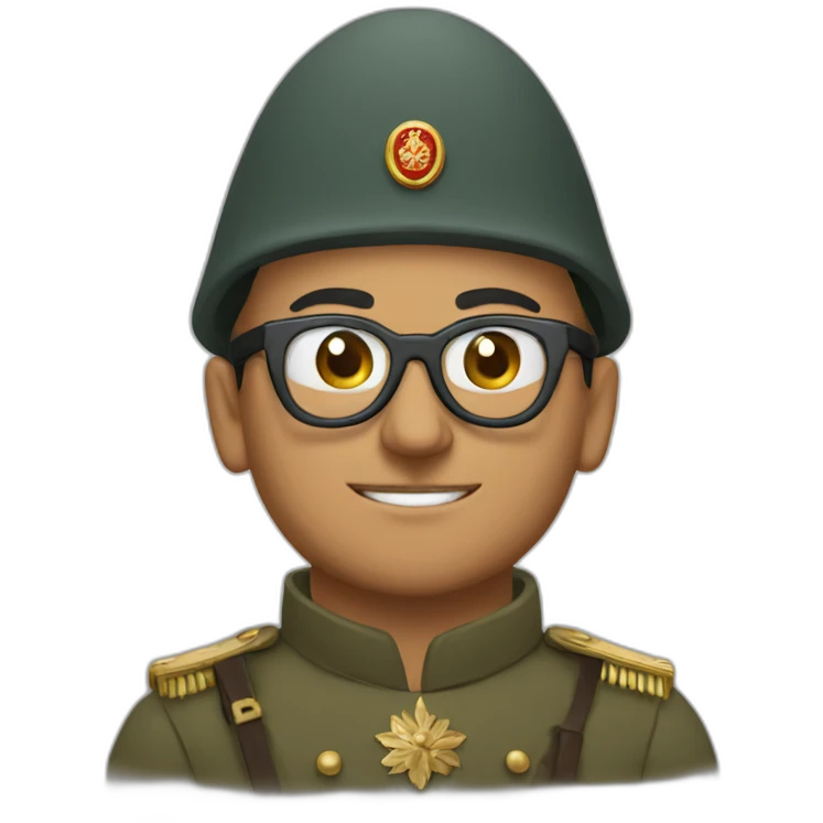 ottoman soldier wearing glasses emoji
