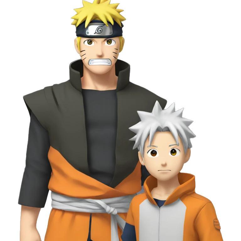 Naruto avec son papa emoji