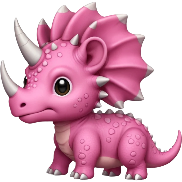 Triceratops cute pink kawei  emoji
