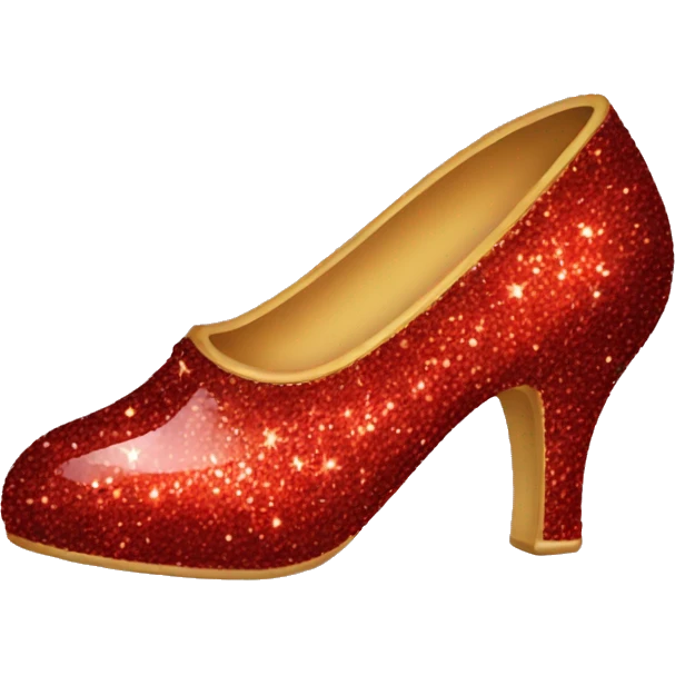 Red sparkling Dainty shoe  emoji