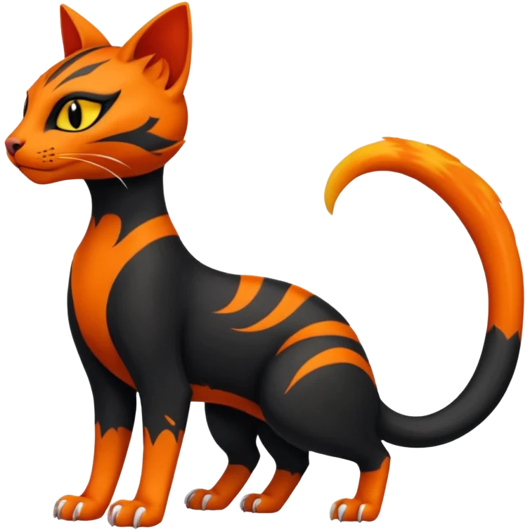 Salandit-Torracat-Bastet-Fakémon-hybrid-creature (full body)  emoji