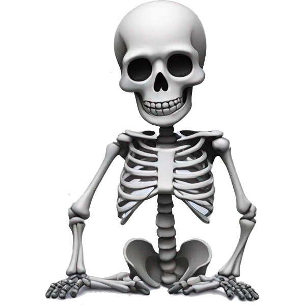 A skeleton as 🤷🏻 emoji