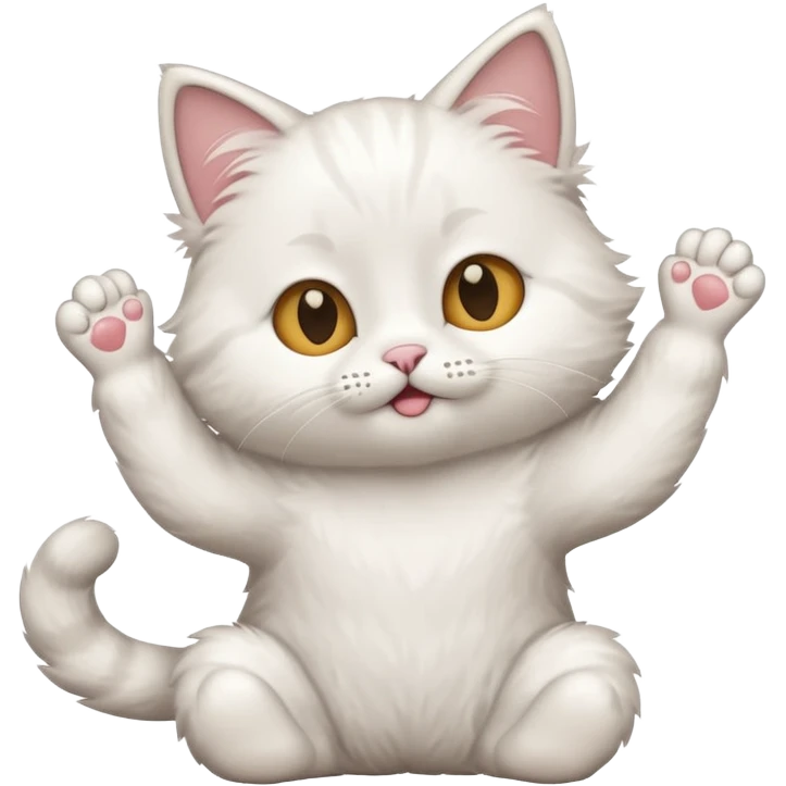 Mkae an cute cat doing an dab emoji