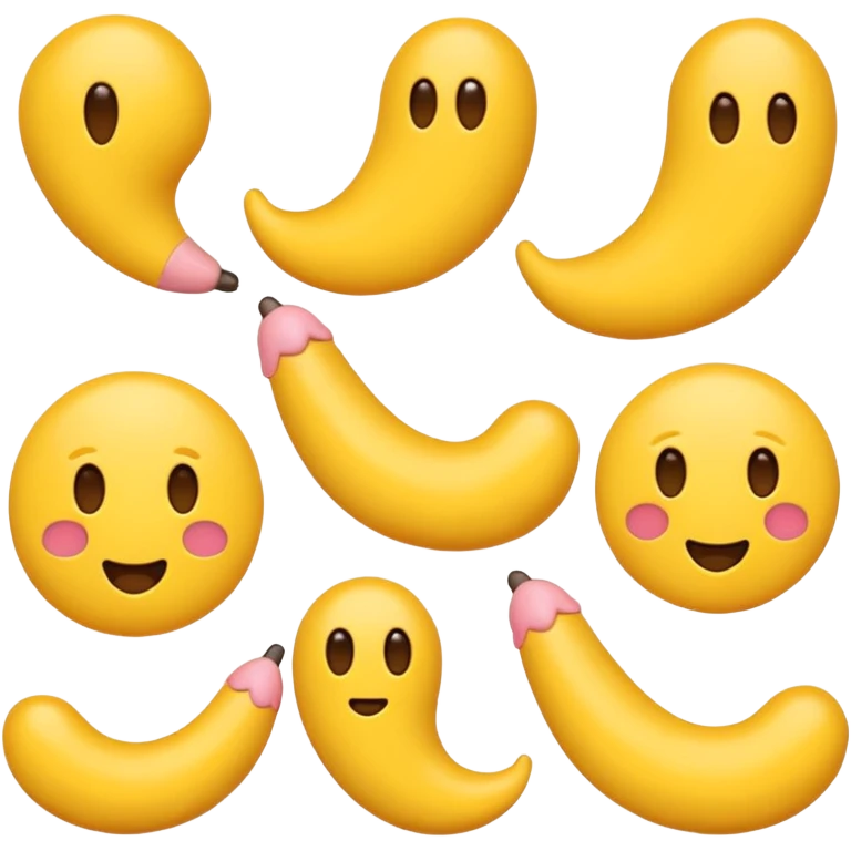 Yellow round emojis with penises emoji