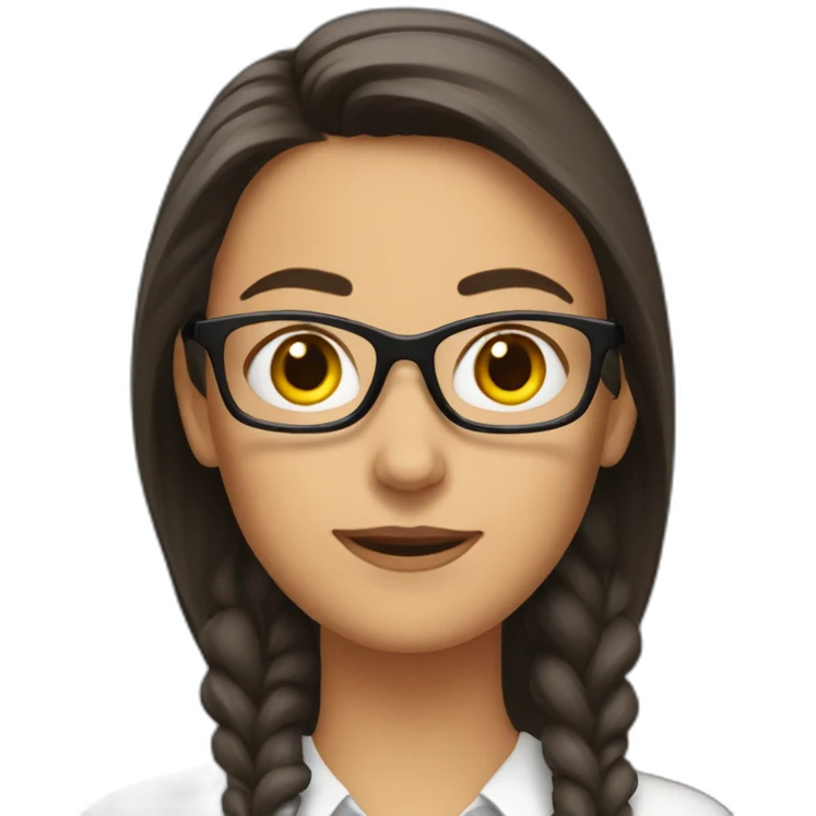 teacher brunnette emoji