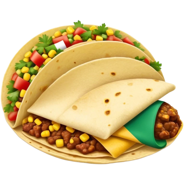 Taco con bandera de México  emoji