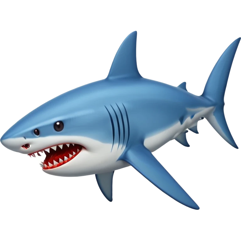 blue Shark attack efferct with blood emoji
