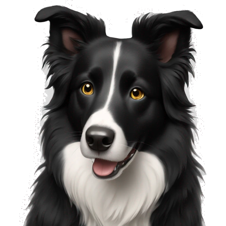 All Black border collie emoji