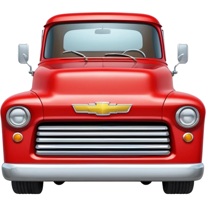Chevy truck with classic front grill, bold style emoji