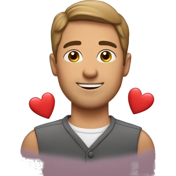 Husband with hearts emoji