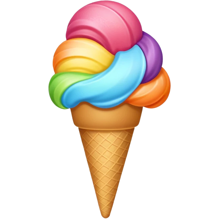 Rainbow sorbet scoops emoji