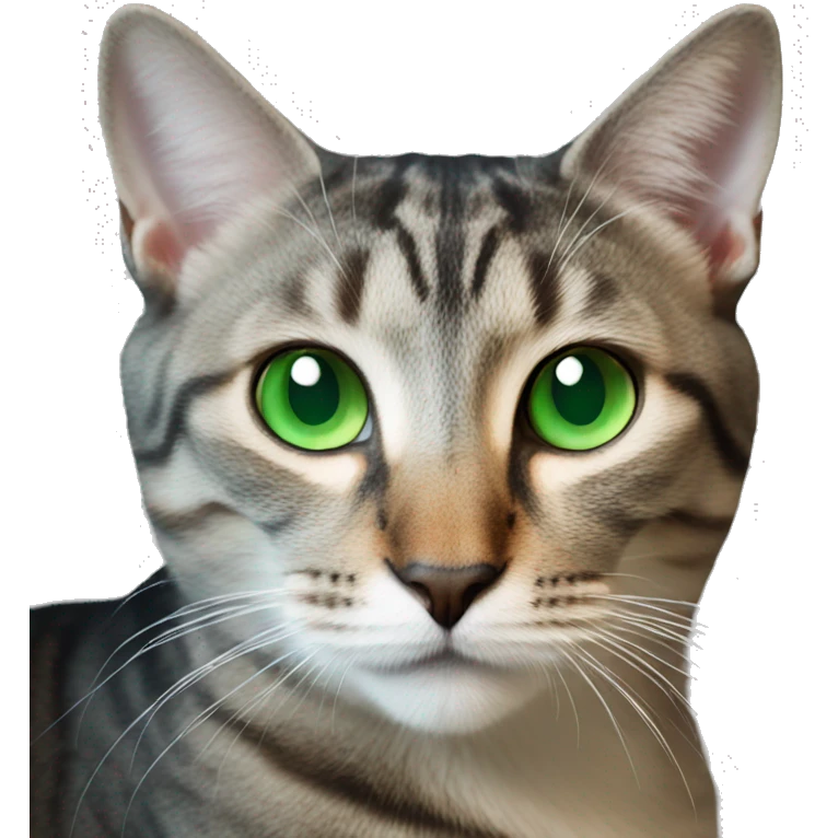 Cat green eyes  emoji