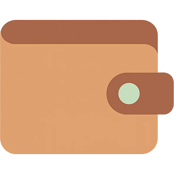 simple and clear wallet color icon emoji