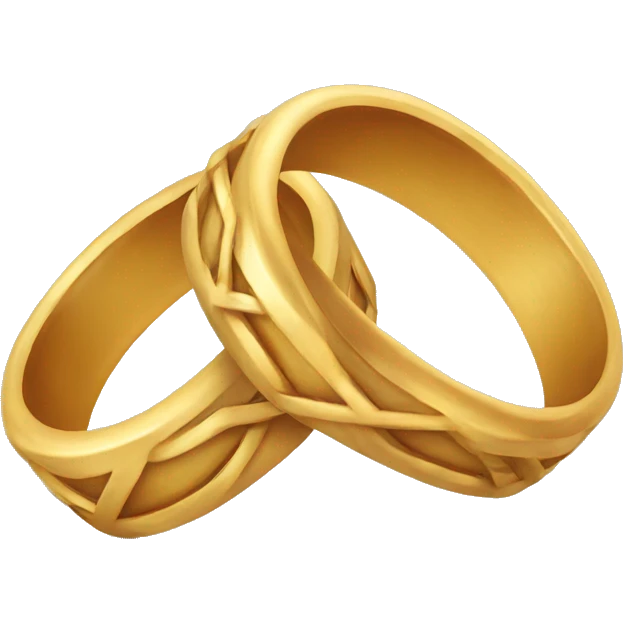 two crossed wedding rings emoji