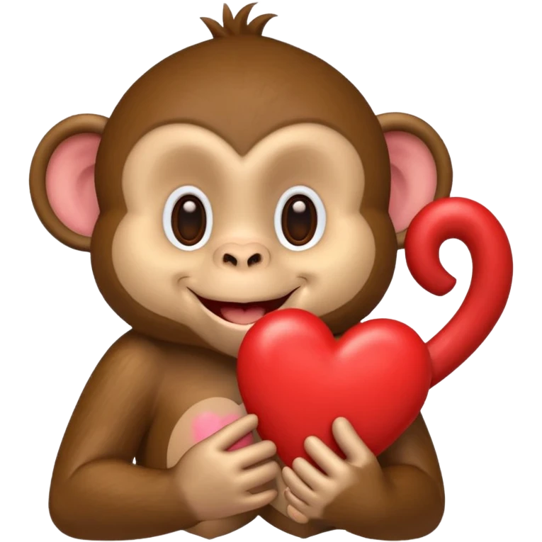 Happy monkey with a heart emoji