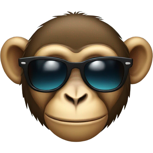Monkey with sunglasses emoji