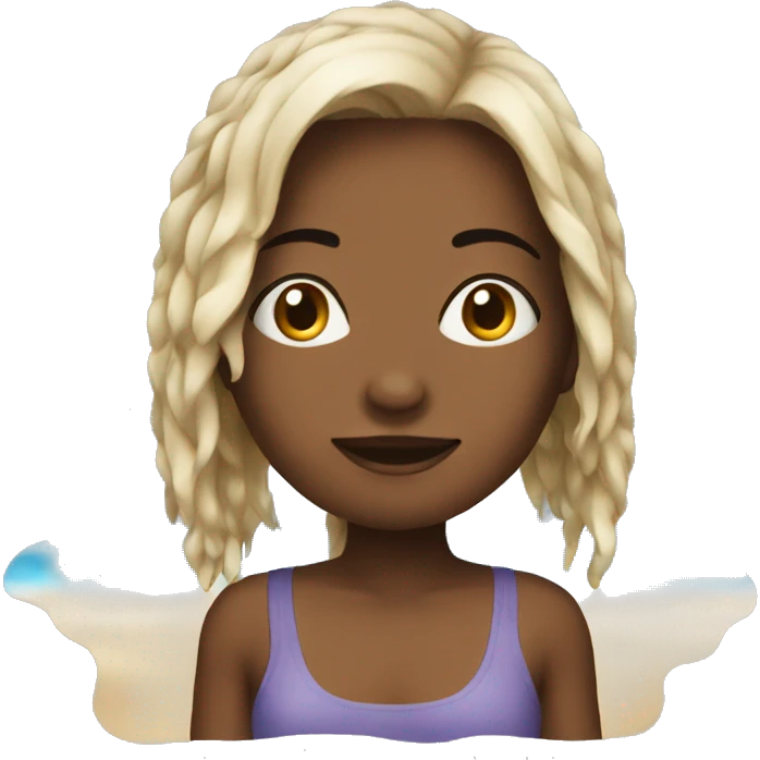 Girl at the beach  emoji