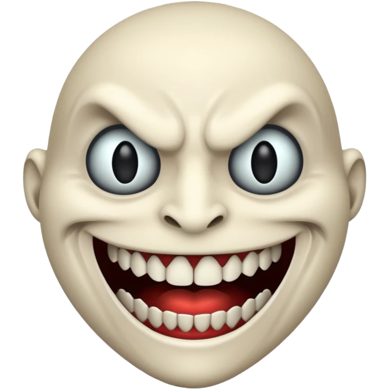 Scary face shape teeth emoji
