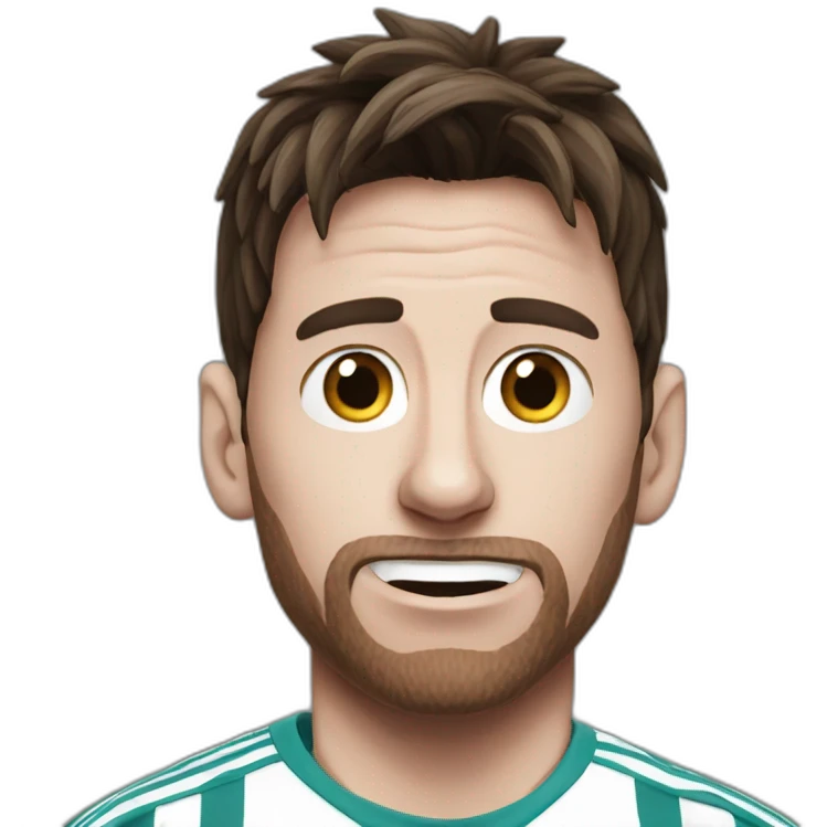 Messi face is boo emoji