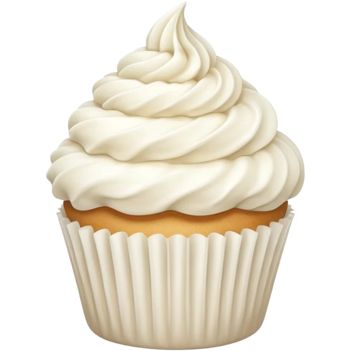 white cupcake emoji