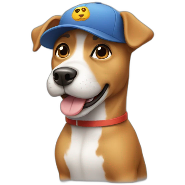 Dog wearing a cap emoji